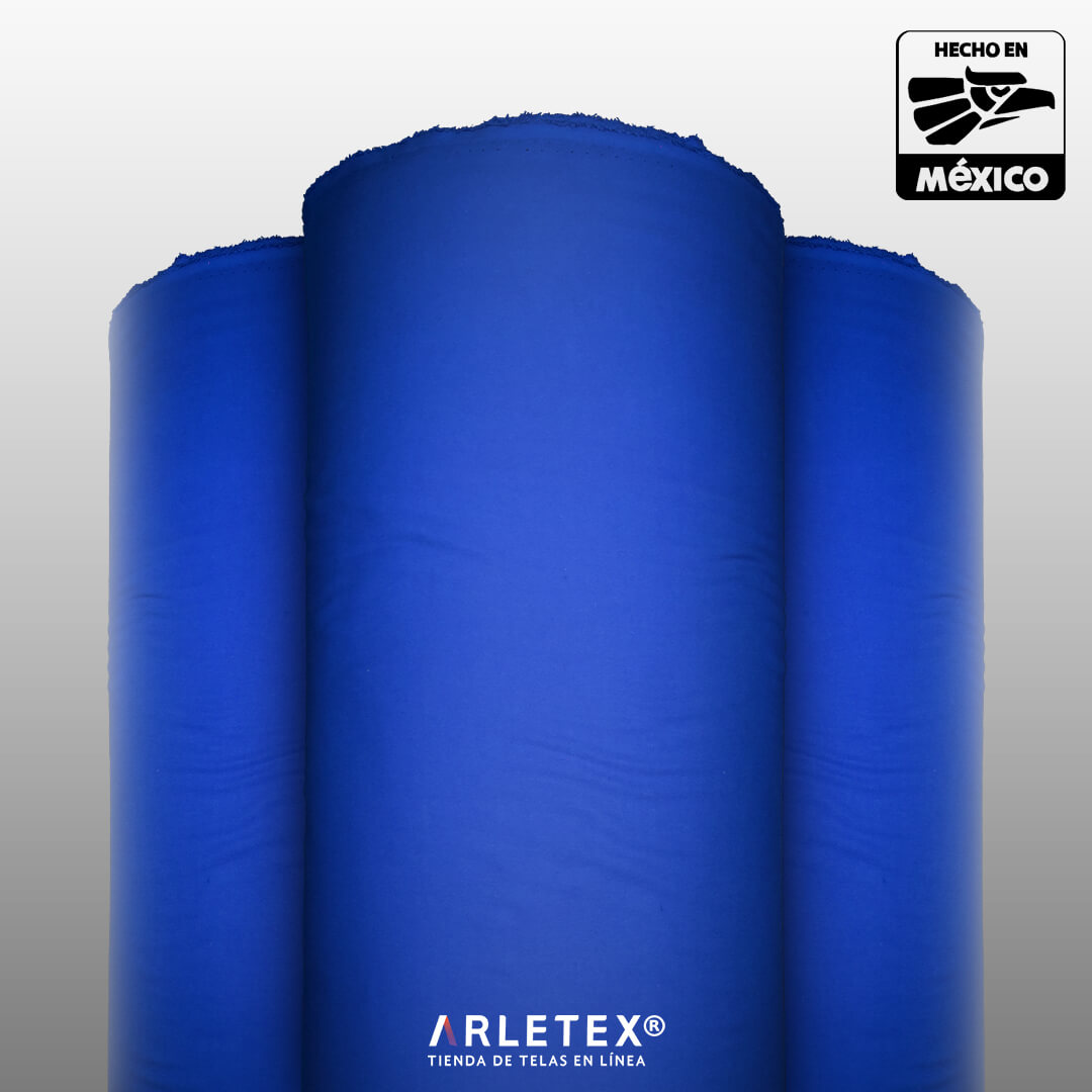 Tela Gabardina 50-50 Azul Rey Arletex
