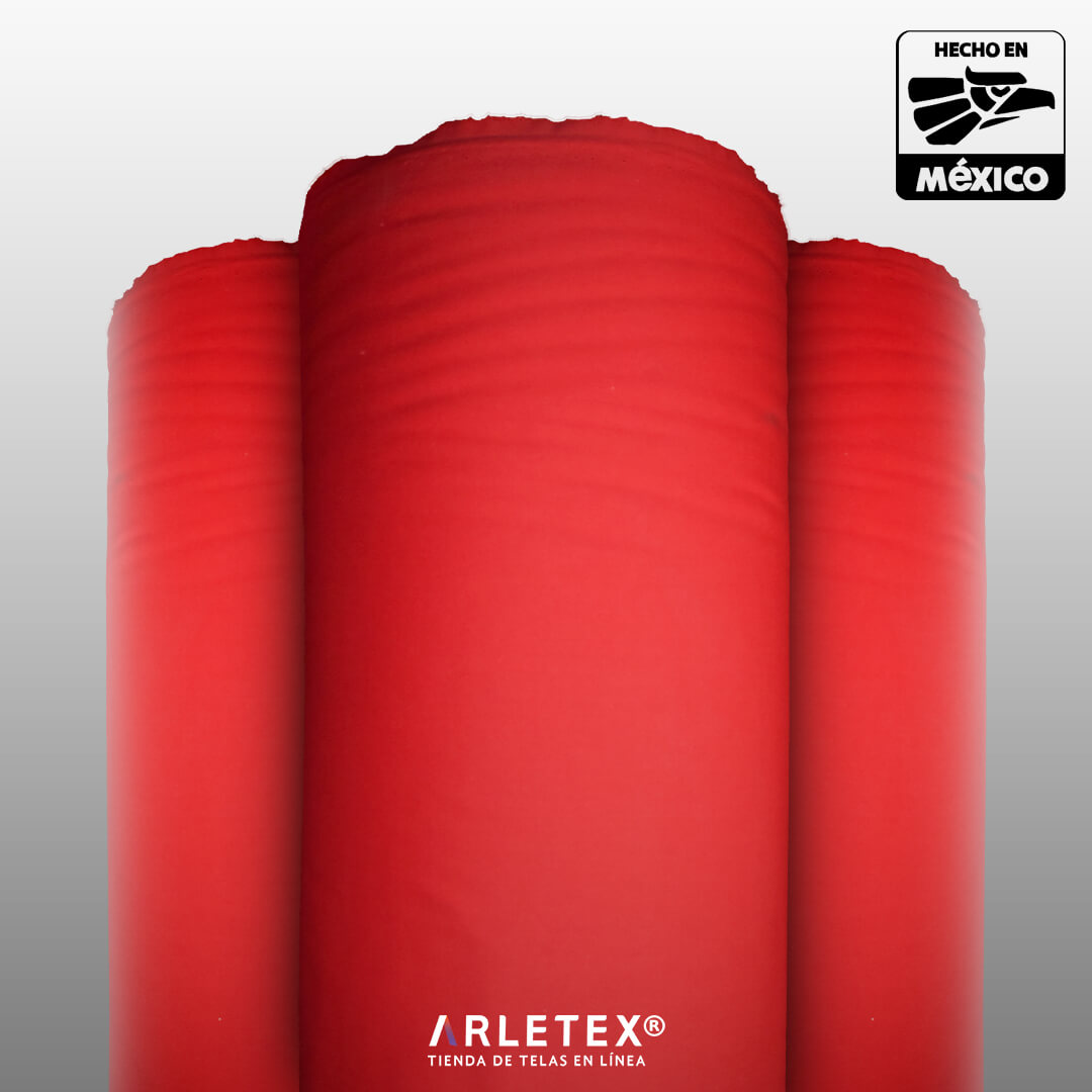 Tela Gabardina 50-50 Rojo Arletex