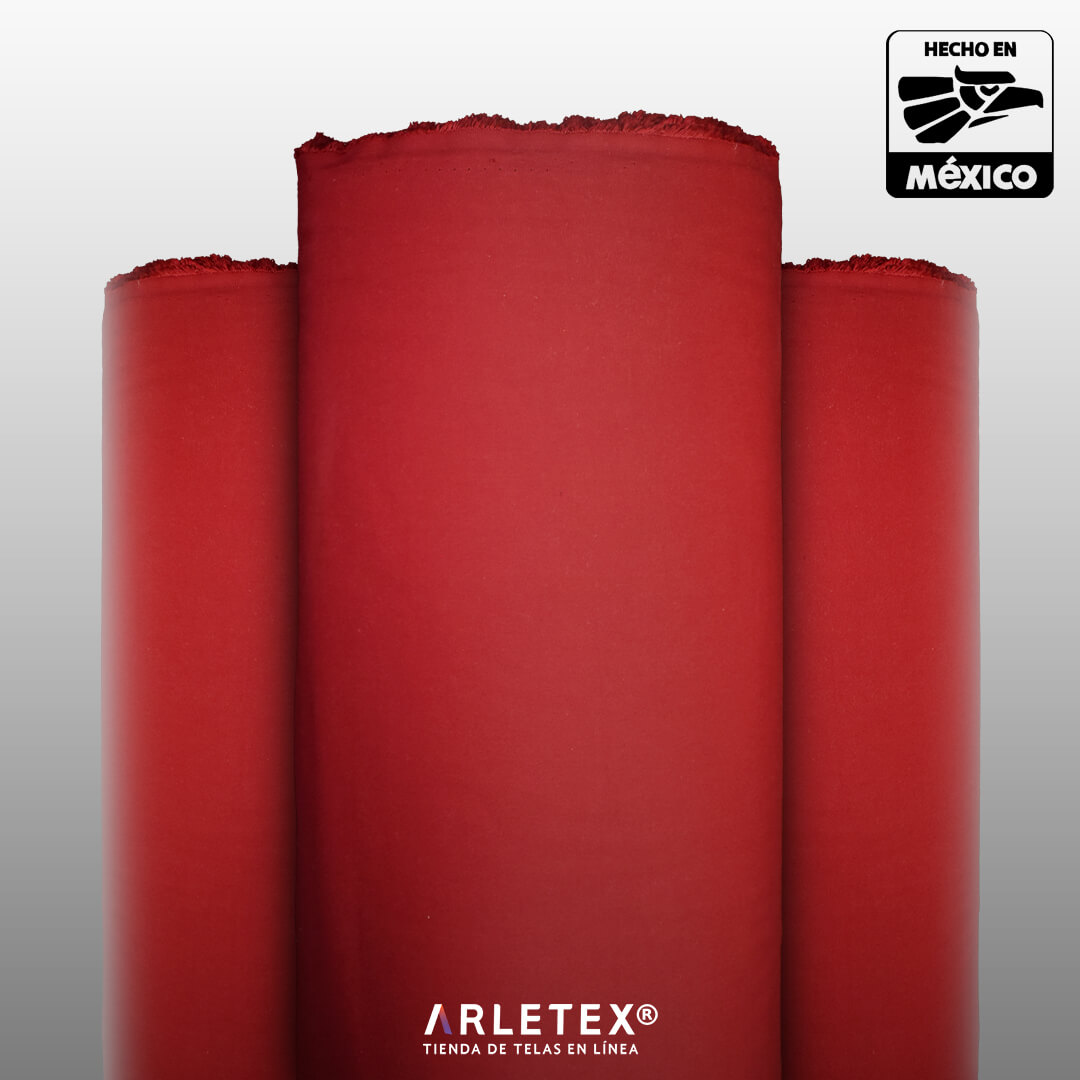 Tela Gabardina 50-50 Vino Arletex