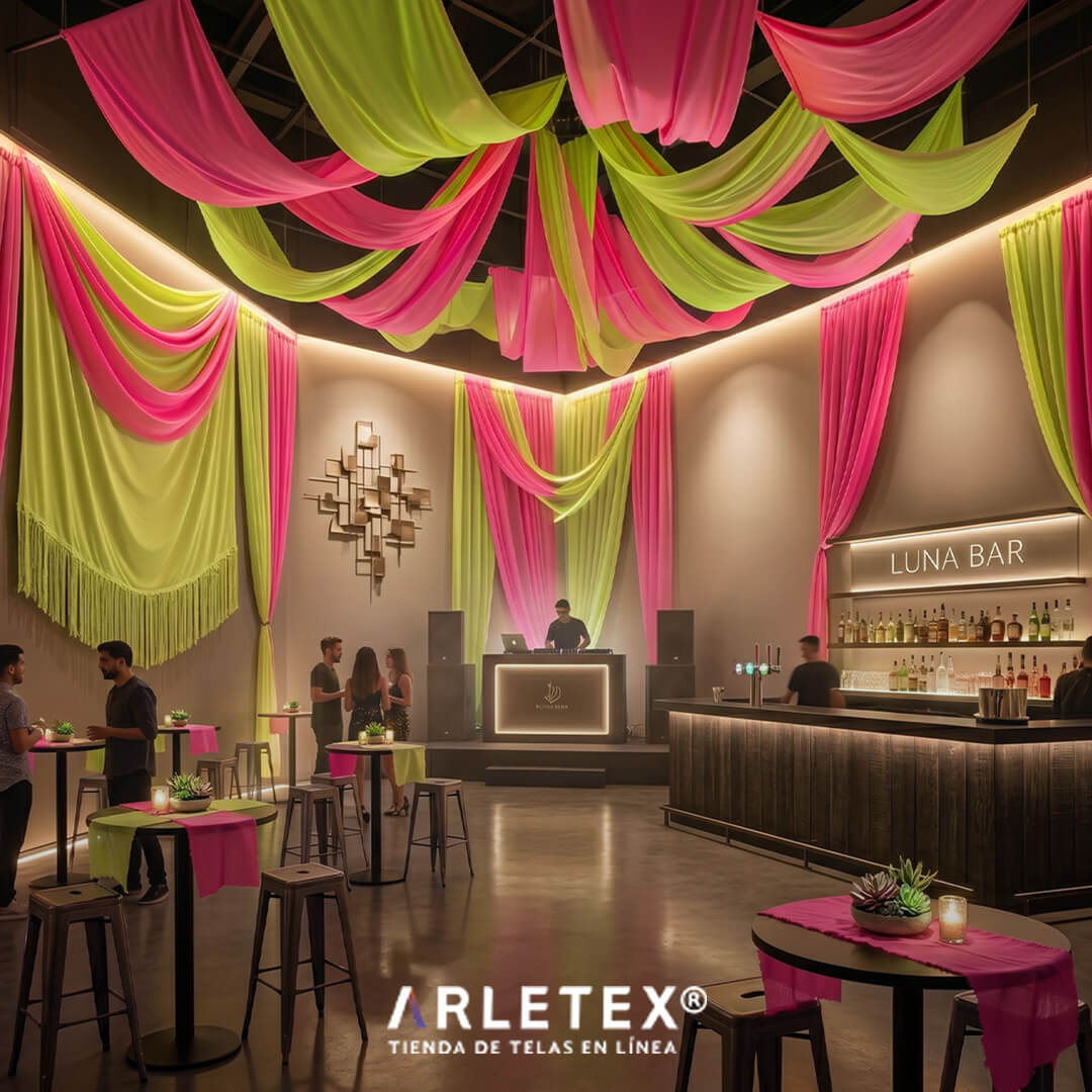 Tela Neón para Decoración y Eventos