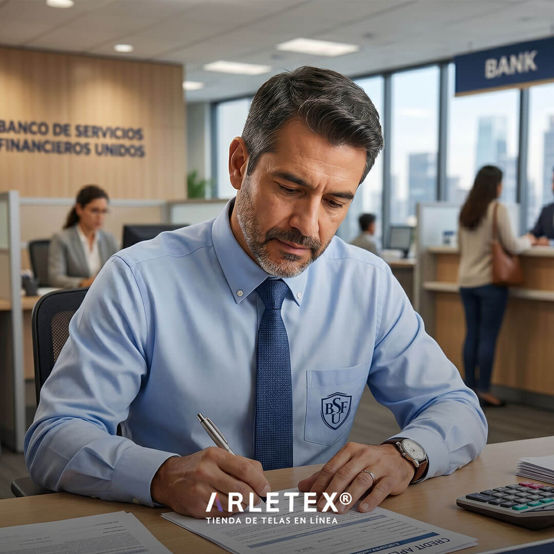 Tela Oxford para uniformes de banco