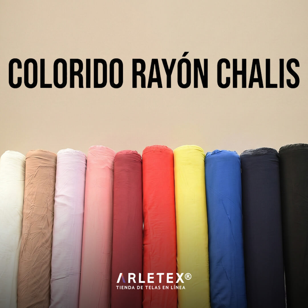 Tela Rayón Chalis Arletex detalle de textura