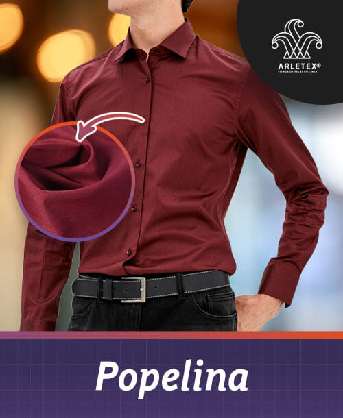 Tela Color Guinda Popelina