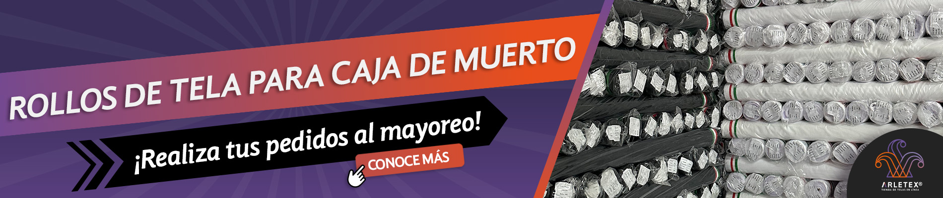 Rollos De Tela Para Caja De Muerto
