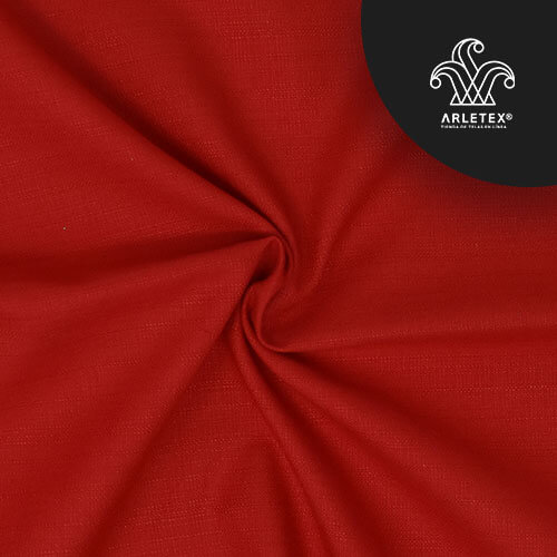 Tela Lino Color Rojo