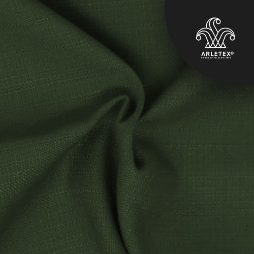 Tela Lino Color Verde Militar