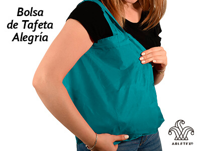Bolsa promocional confeccionado con tela Tafeta