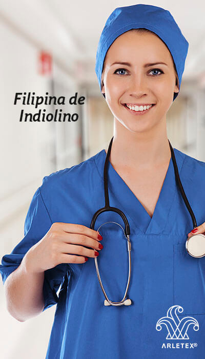 Filipina confeccionado con tela Indiolino