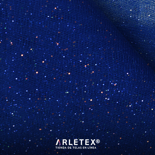 Tul Glitter Azul Rey Arletex