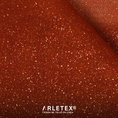 Tul Glitter Cobre Arletex