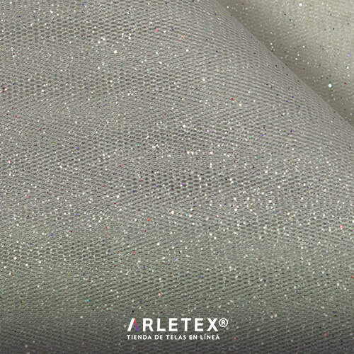 Tul Glitter Hueso Arletex