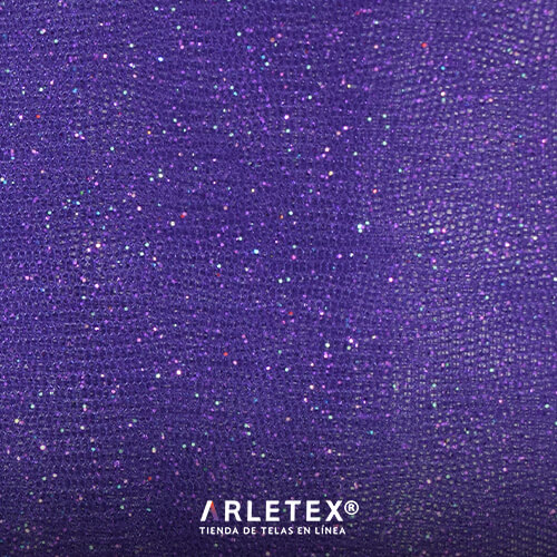 Tul Glitter Morado Arletex