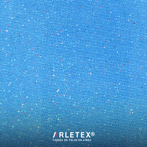 Tul Glitter Turquesa Arletex
