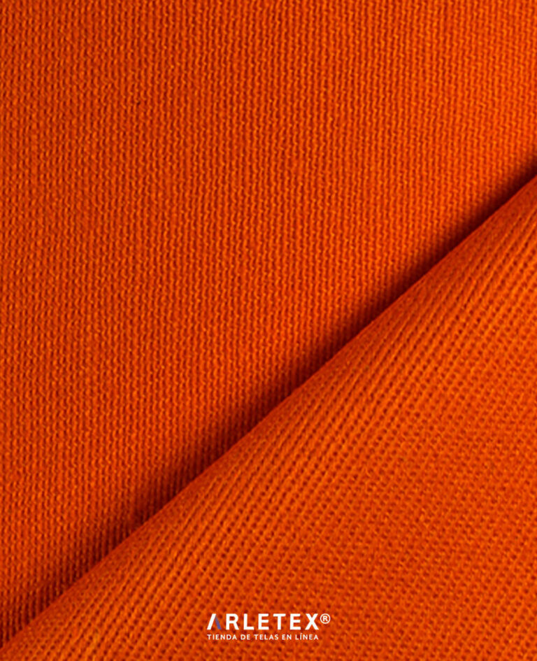 Tela Gabardina Close Naranja Arletex