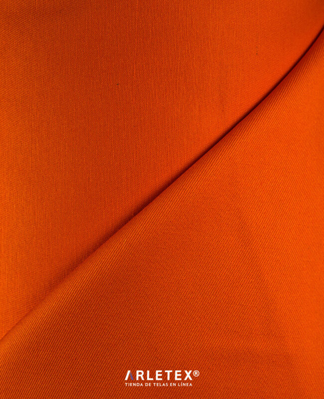 Tela Gabardina Naranja Arletex