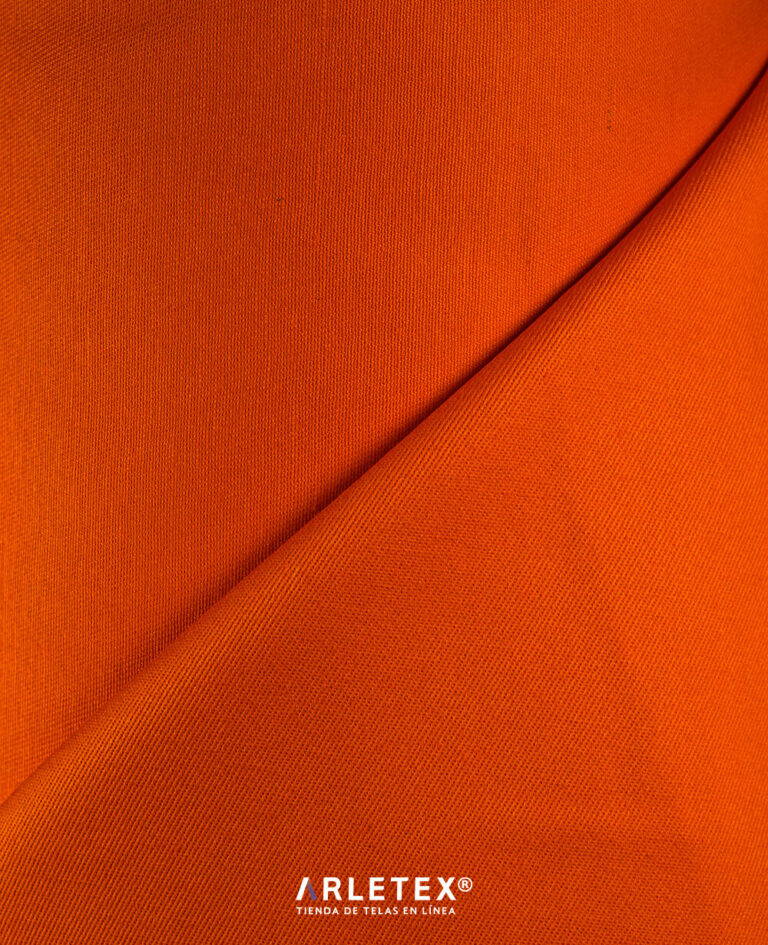 Tela Gabardina Naranja Arletex
