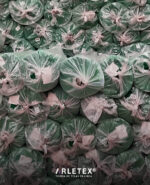 rollos de fieltro verde